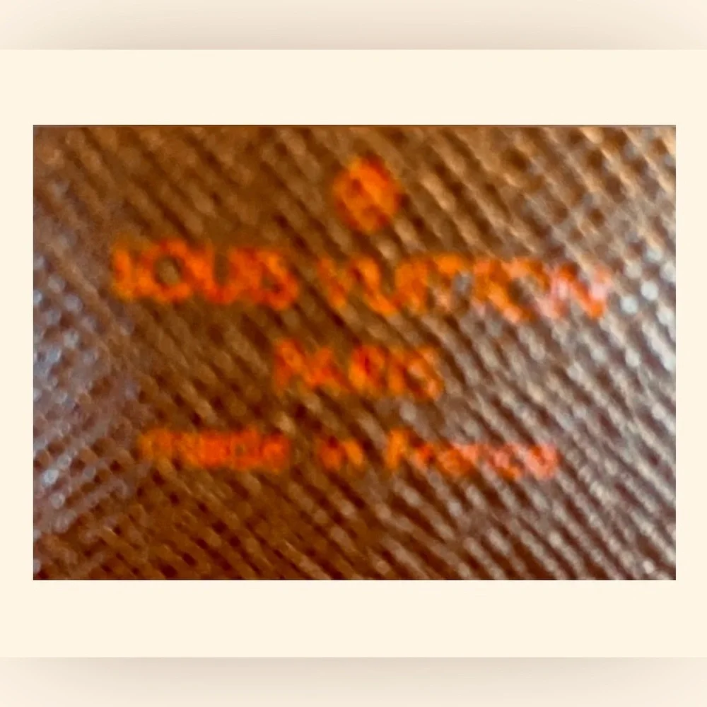 LOUIS VUITTON Damier Ebene Canvas Tri-Fold Wallet w/Box & Dust Bag, EUC